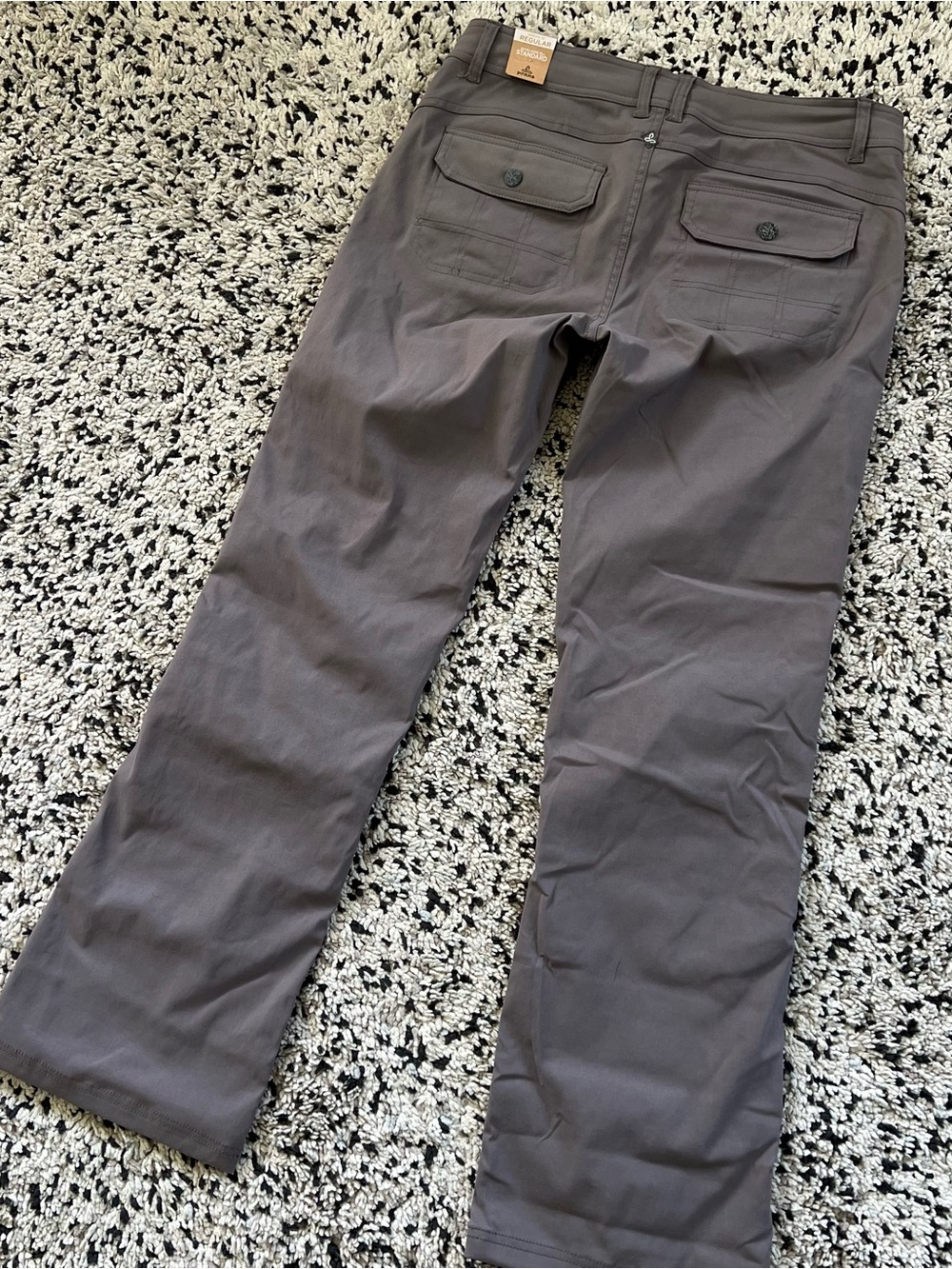 PrAna Halle Pants Grey Moonrock Roll Up Hiking Convertible Women’s 12 New - Picture 13 of 16